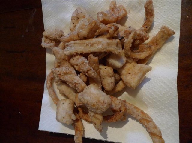 Wok-fried squid and BB chunks